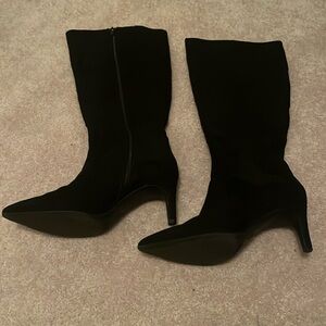 Faux Suede Knee High Boots